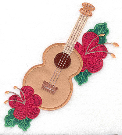 Embroidery Design: Ukulele large applique  6.85"h x 5.94"w