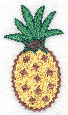 Embroidery Design: Pineapple medium  3.83"h x 2.14"w