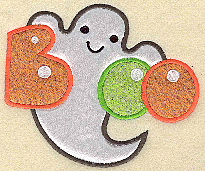 Embroidery Design: Boo large triple applique 5.88w X 5.00h