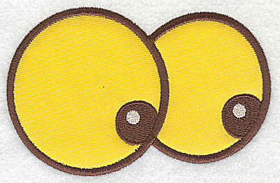 Embroidery Design: Googlie eyes applique 4.70w X 3.01h