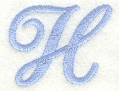 Embroidery Design: H upper case2.57w X 1.98h