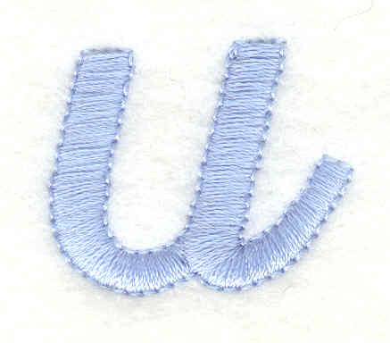 Embroidery Design: u lower case 1.13w X 0.92h