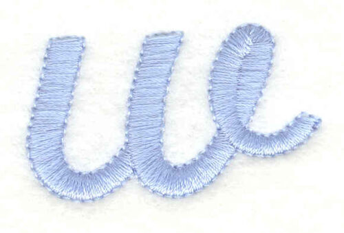 Embroidery Design: w lower case 1.66w X 0.95h