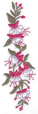 Embroidery Design: Fuschia large 2.15w X 6.99h