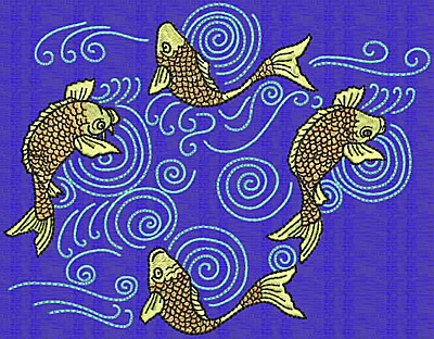 Embroidery Design: Koi A 5.12w X 6.58h