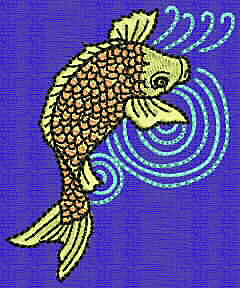 Embroidery Design: Koi C 2.78w X 2.29h