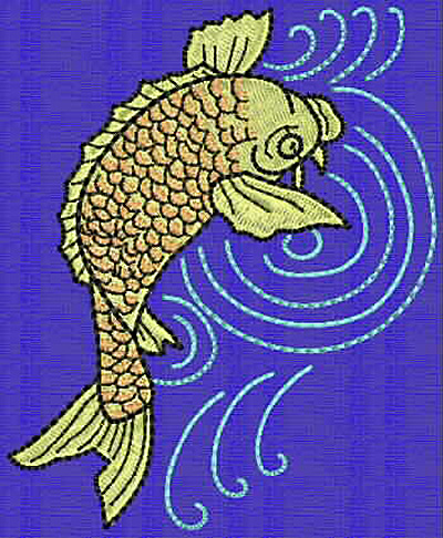 Embroidery Design: Koi N 4.17w X 3.40h