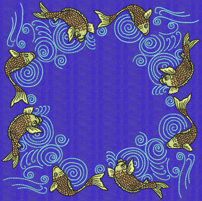 Embroidery Design: Koi T 7.69w X 7.69h