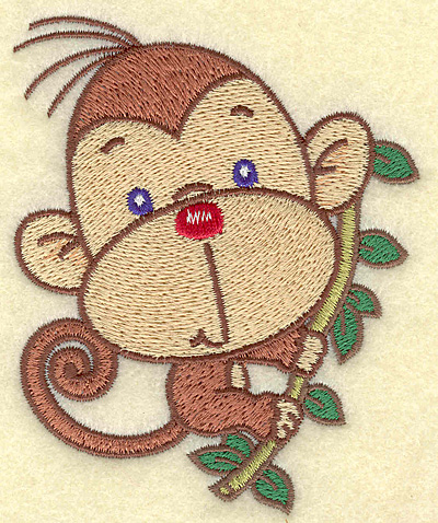 Embroidery Design: Monkey small 3.29w X 3.90h