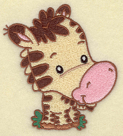 Embroidery Design: Zebra small 3.51w X 3.87h