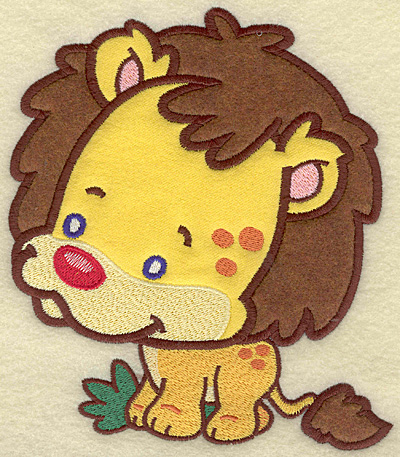 Embroidery Design: Lion large 2 applique 6.01w X 6.94h