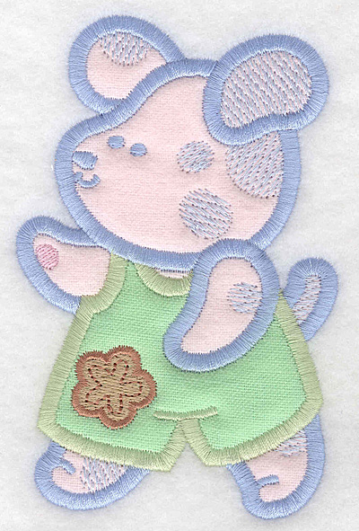 Embroidery Design: Puppy double applique large3.26w X 5.00h