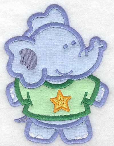 Embroidery Design: Elephant double applique large3.73w X 5.00h