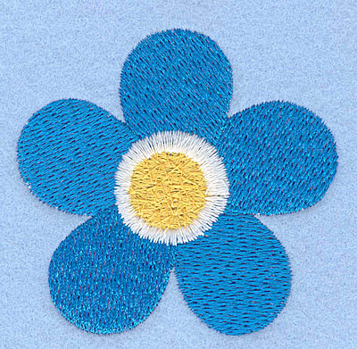 Embroidery Design: Blue flower2.38" x 2.46"