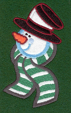 Embroidery Design: Snowman head applique2.36w X 3.84h