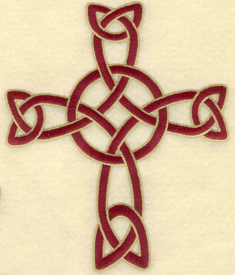 Embroidery Design: Large Celtic cross woven5.50w X 6.67h