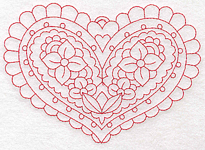 Embroidery Design: Heart 4 Large 6.21w X 4.45h