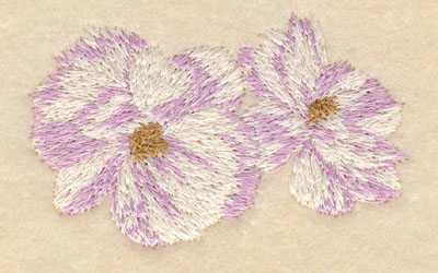 Embroidery Design: Double flower2.69w X 1.67h