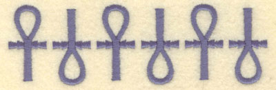 Embroidery Design: Ankh alternating border5.00w X 1.55h