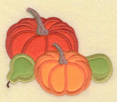 Embroidery Design: Pumpkins and Pears Applique5.01w X 4.16h