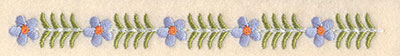 Embroidery Design: Forget-Me-Not border 0.59"w X 6.22"h