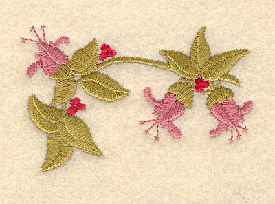 Embroidery Design: Three flowers3.00w X 1.95h