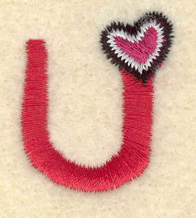 Embroidery Design: Lowercase u1.10w X 1.19h