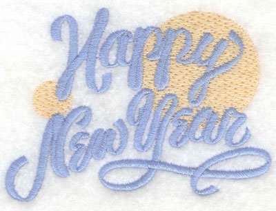 Embroidery Design: Happy New Year with Bubbles3.91w X 2.89h