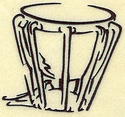 Embroidery Design: Kettle Drum large 4.95w X 4.52h