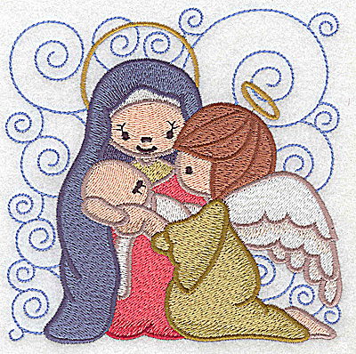 Embroidery Design: Nativity scene 1 large  4.94w X 4.94h