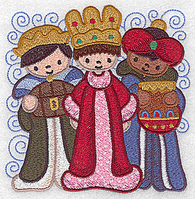 Embroidery Design: Nativity scene 11 large wise men 4.84w X 4.93h