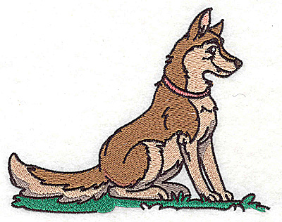 Embroidery Design: Dog large 4.95w X 3.90h