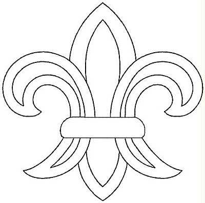 Embroidery Design: Fleur-de-lys small4.81w X 4.79h