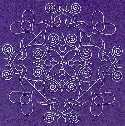 Embroidery Design: Rangoli design J large 6.96w X 6.98h