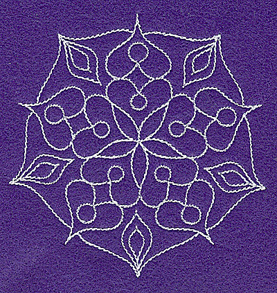 Embroidery Design: Rangoli design P 3.74w X 3.86h