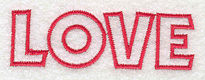 Embroidery Design: Love   3.30w X 1.05h