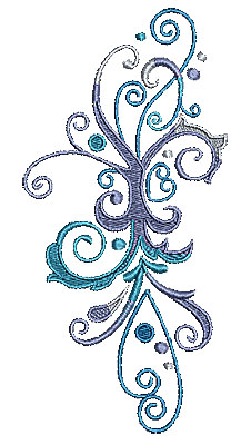 Embroidery Design: Scrollworks swirls design  3.36w X 6.97h