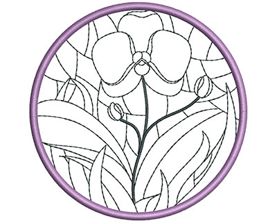 Embroidery Design: Stain Glass Sun Catcher 4 3.98w X 3.98h