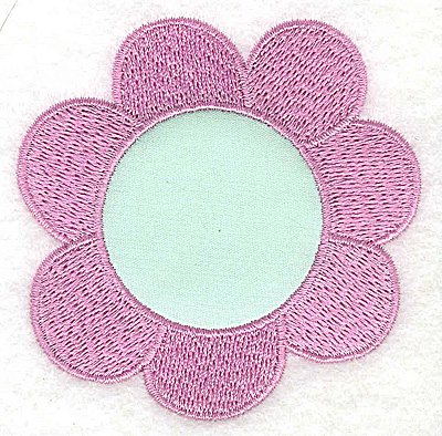 Embroidery Design: Flower bloom applique 2.96w X 2.96h