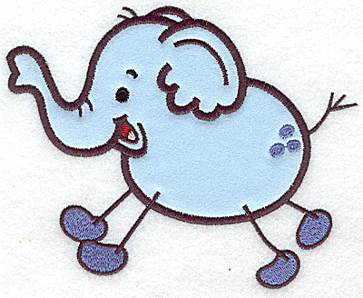 Embroidery Design: Elephant applique 6.35w X 4.95h