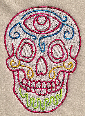 Embroidery Design: Skull F 2.54w X 3.53h