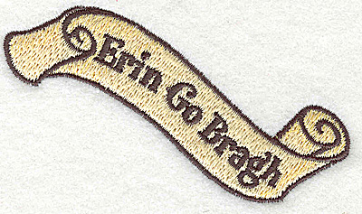 Embroidery Design: Erin Go Bragh 3.82w X 2.12h