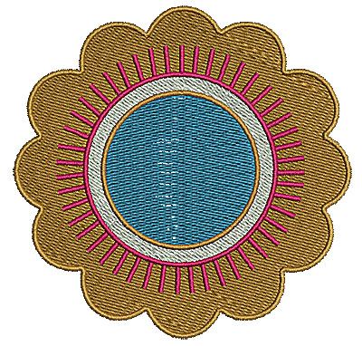 Embroidery Design: Summer flower 8 4.01w X 3.94h