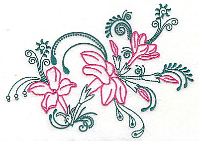 Embroidery Design: Sweet Jasmine design G large 10.19w X 7.25h