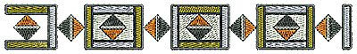 Embroidery Design: Southwestern border 4 6.77w X 0.89h