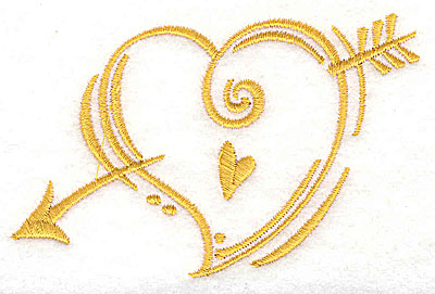 Embroidery Design: Heart with arrow 3.81w X 2.31h