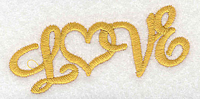 Embroidery Design: Love 3.29w X 1.63h