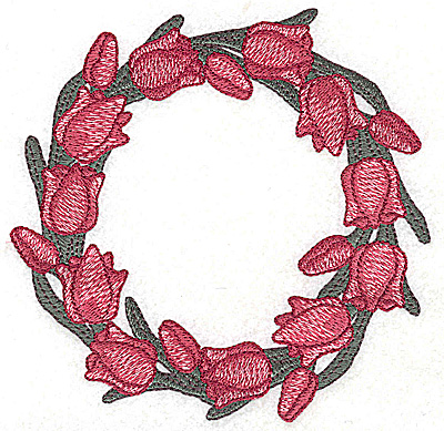 Embroidery Design: Circle of Tulips large 4.96w X 4.92h