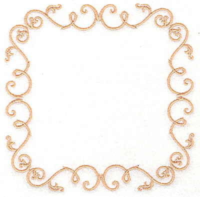 Embroidery Design: Swirly frame 4.98w X 4.98h