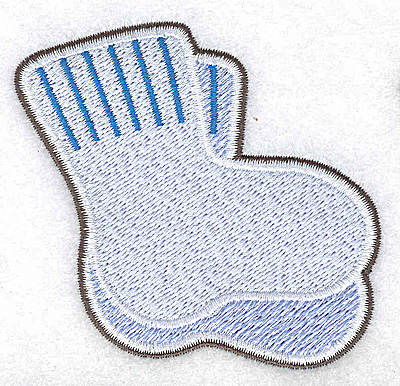 Embroidery Design: Baby booties boy large 3.07w X 2.90h